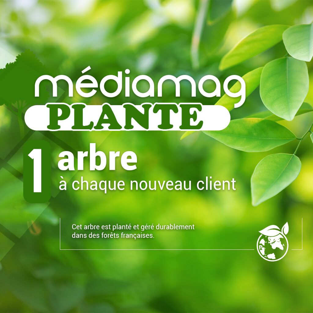 médiamag plante un arbre à chaque nouveau client.